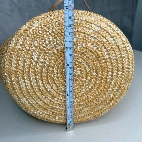 Unbranded Woven  Straw Raffia Beach Large Lined Floral Sequins‎ Tote Basket - Picture 15 of 15